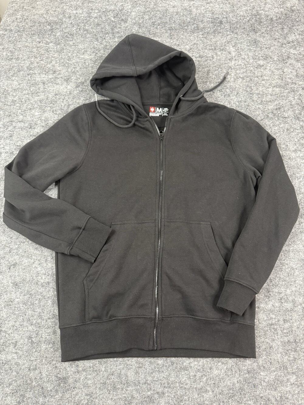 Engelbert Strauss Hoodie Mens Medium Black Sweatshirt Full Zip Heavy Work N74